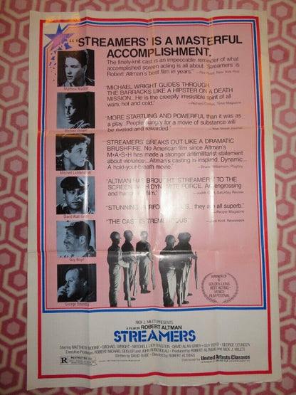 STREAMERS FOLDED US ONE SHEET POSTER ROBERT ALTMAN MATTHEW MODINE 1983 Movie posters