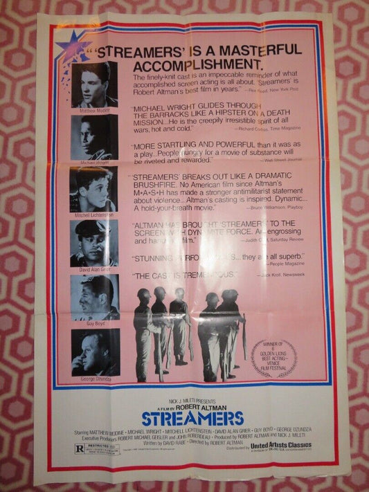 STREAMERS FOLDED US ONE SHEET POSTER ROBERT ALTMAN MATTHEW MODINE 1983 Movie posters