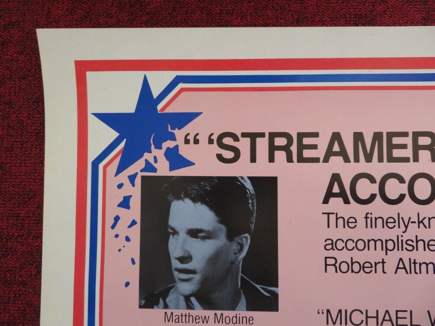 STREAMERS US ONE SHEET ROLLED POSTER ROBERT ALTMAN MATTHEW MODINE 1983 Movie posters