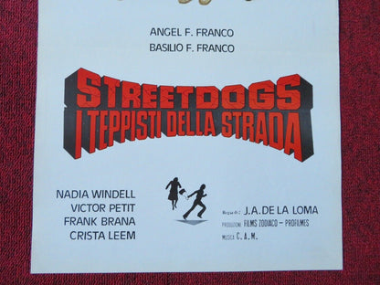 STREET DOGS-I TEPPISTI DELLA STRADA ITALIAN LOCANDINA (27.5"x13") POSTER 1982 - Rendezvous Cinema