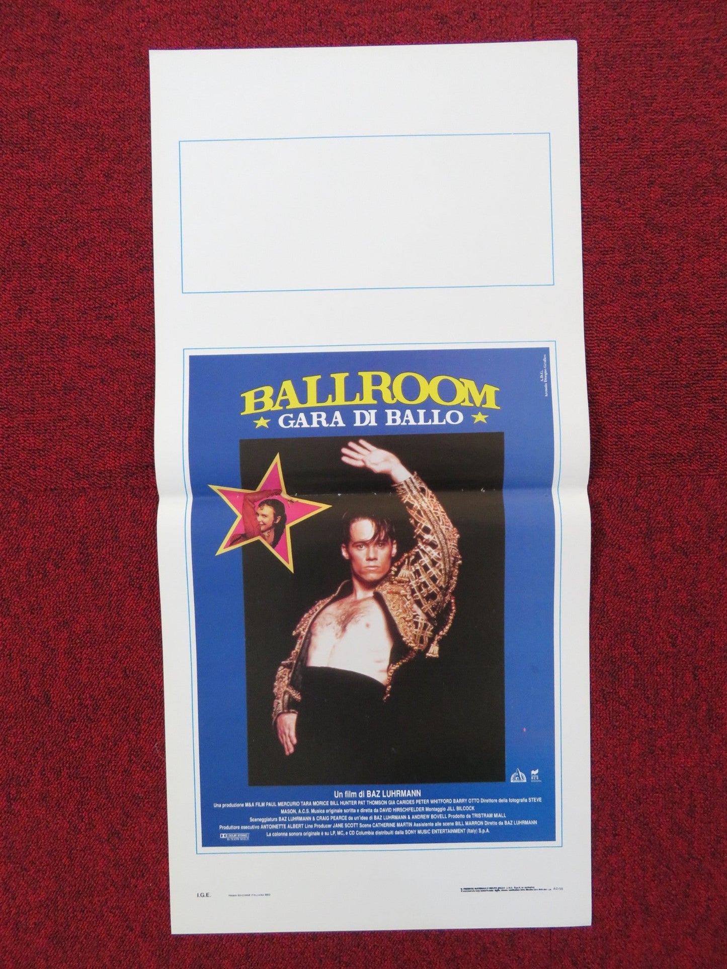 STRICTLY BALLROOM - A ITALIAN LOCANDINA POSTER PAUL MERCURIO TARA MORICE 1993 Rendezvous Cinema Movie posters