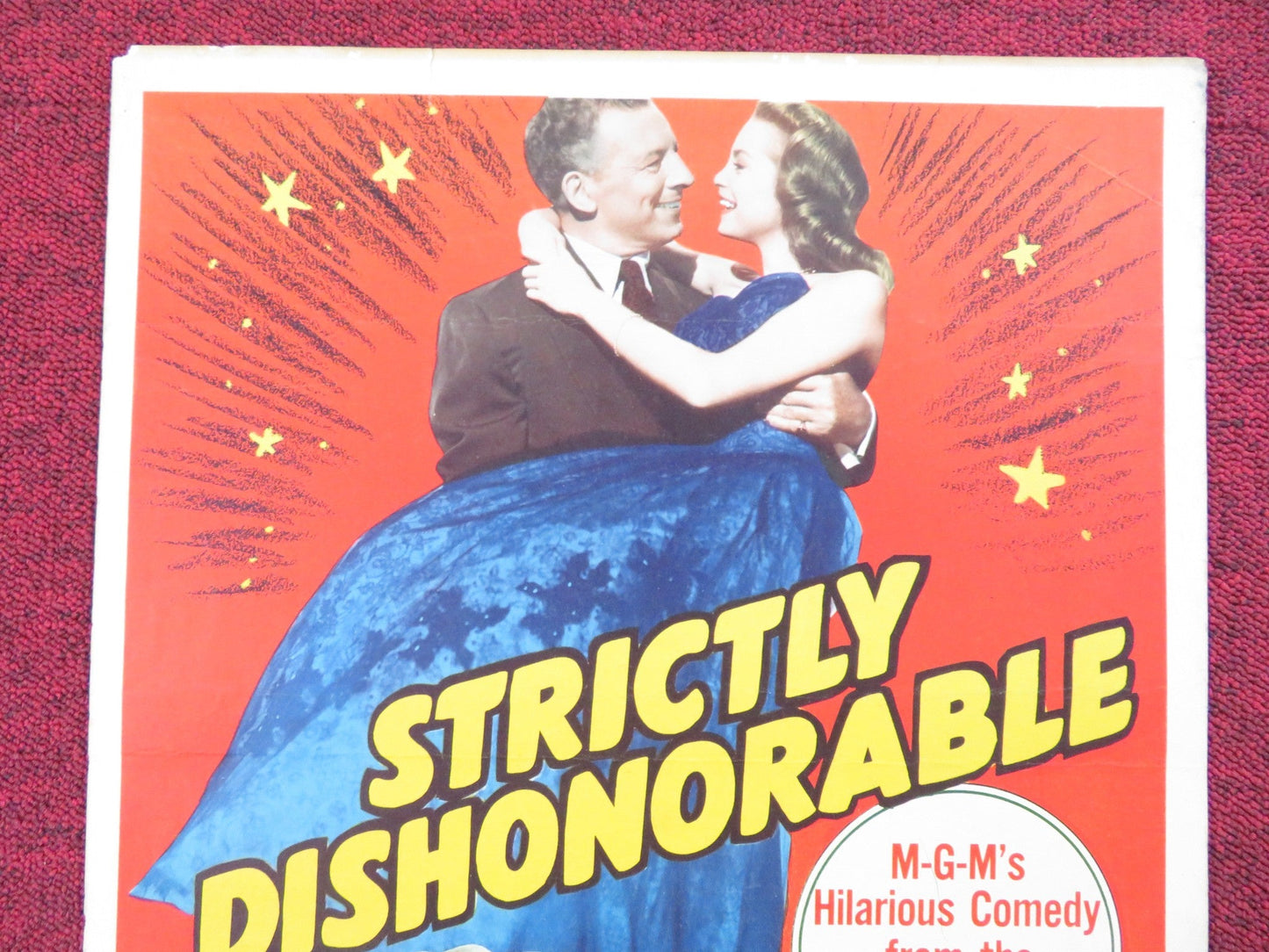 STRICTLY DISHONORABLE US INSERT (14"x 36") POSTER EZIO PINZA JANET LEIGH 1951 Rendezvous Cinema Movie posters