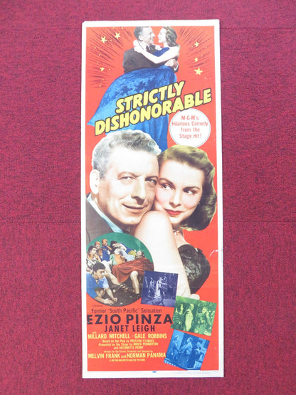 STRICTLY DISHONORABLE US INSERT (14"x 36") POSTER EZIO PINZA JANET LEIGH 1951 Rendezvous Cinema Movie posters