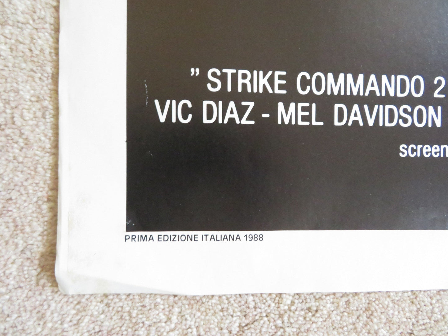 STRIKE COMMANDO 2 ITALIAN 2 FOGLIO POSTER BRENT HUFF MARY STAVIN 1988 Rendezvous Cinema Movie posters