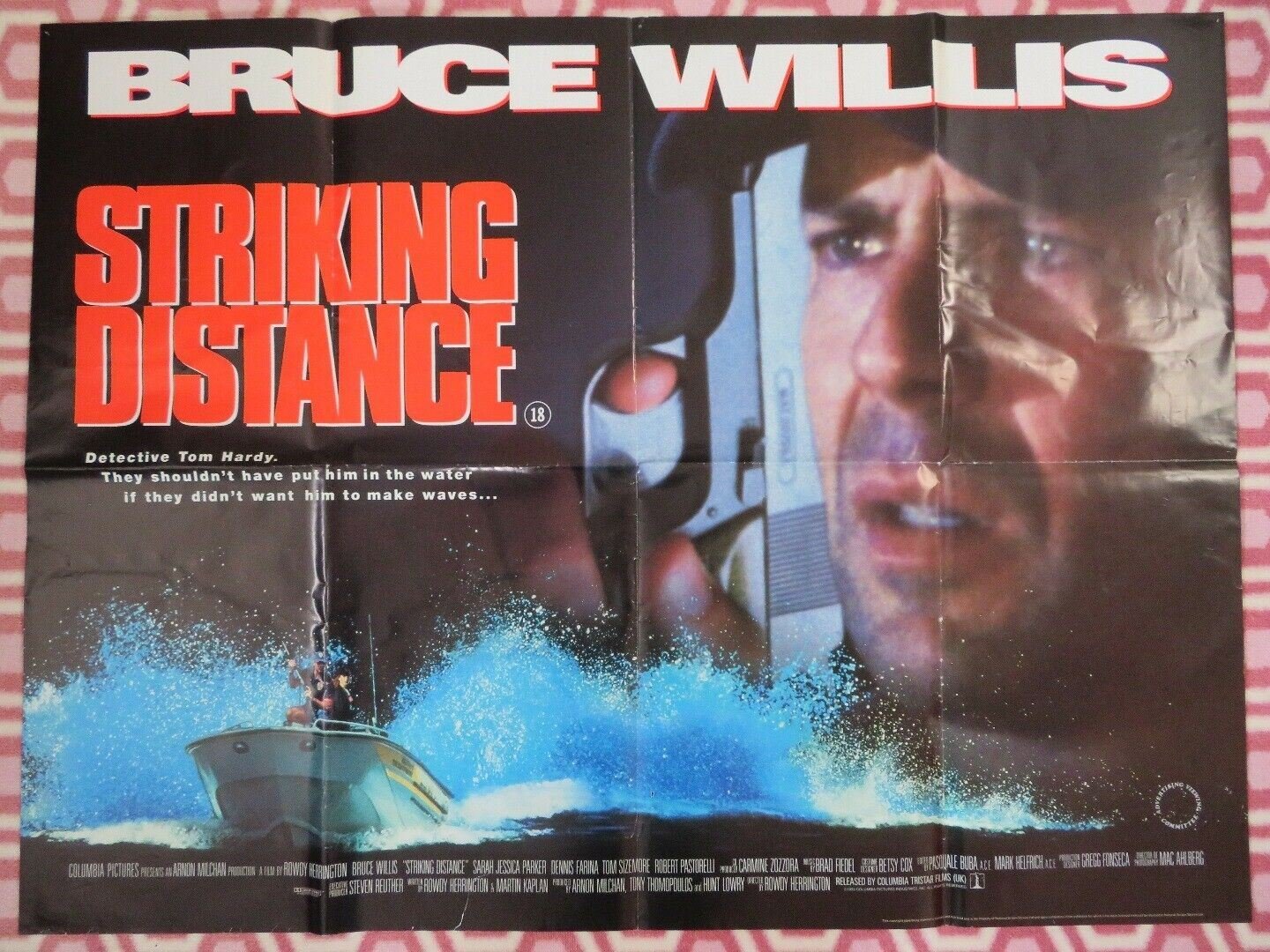 STRIKING DISTANCE BRITISH QUAD (30"x40")POSTER BRUCE WILLIS SARAH JESSICA PARKER Movie posters