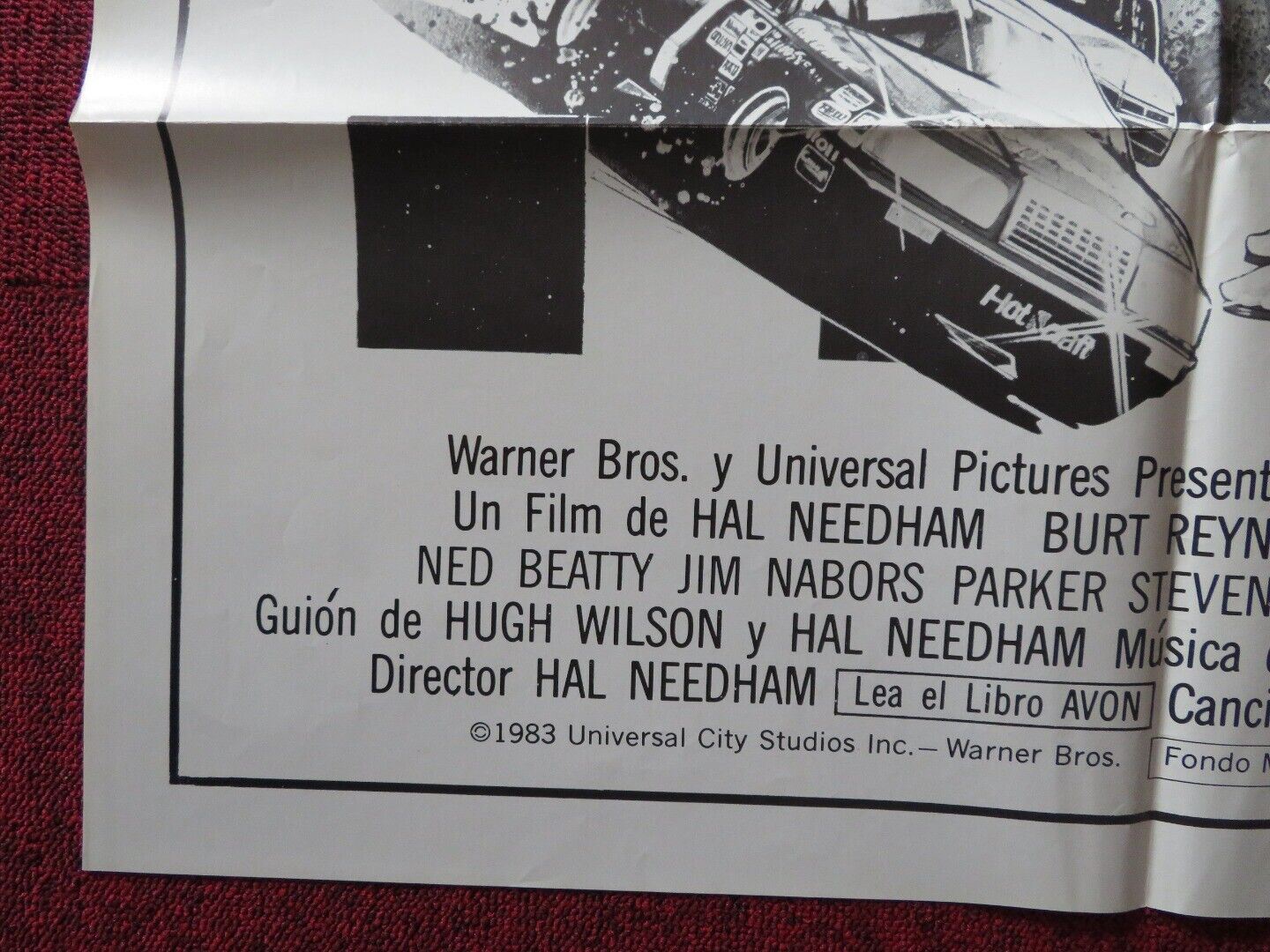 STROKER ACE SPANISH ONE SHEET FOLDED POSTER BURT REYNOLDS NED BEATTY 1983 - Rendezvous Cinema