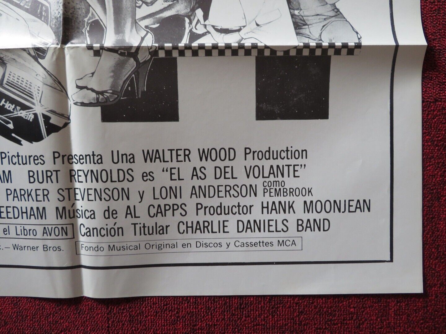 STROKER ACE SPANISH ONE SHEET FOLDED POSTER BURT REYNOLDS NED BEATTY 1983 - Rendezvous Cinema