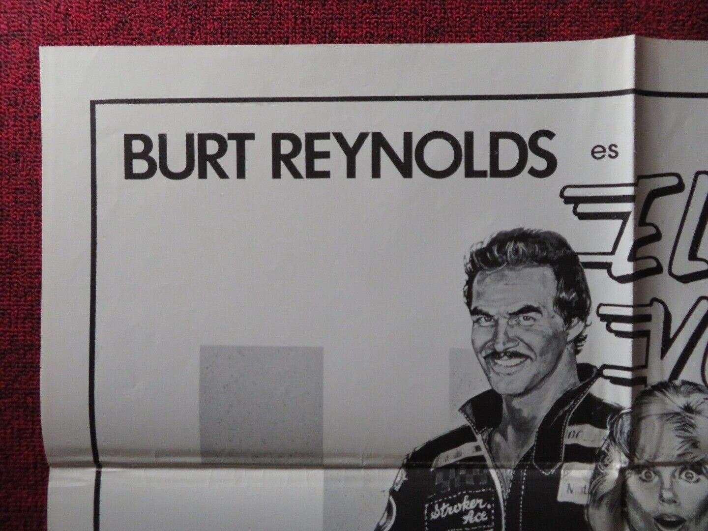 STROKER ACE SPANISH ONE SHEET FOLDED POSTER BURT REYNOLDS NED BEATTY 1983 - Rendezvous Cinema