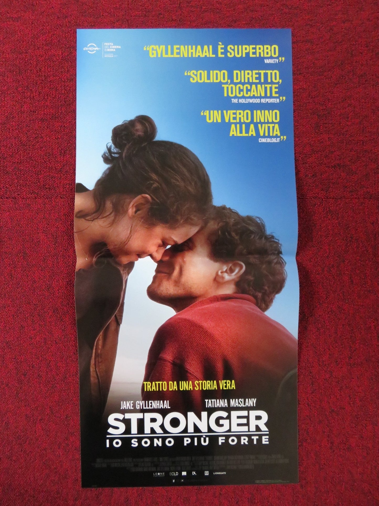 STRONGER ITALIAN LOCANDINA POSTER JAKE GYLLENHALL TATIANA MASLANY 2017 Rendezvous Cinema Movie posters