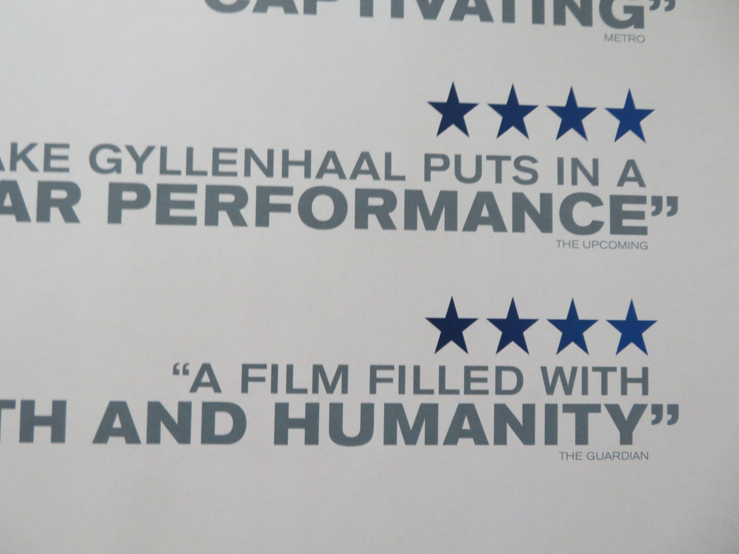 STRONGER UK QUAD ROLLED POSTER JAKE GYLLENHAAL TATIANA MASLANY 2017 Rendezvous Cinema Movie posters