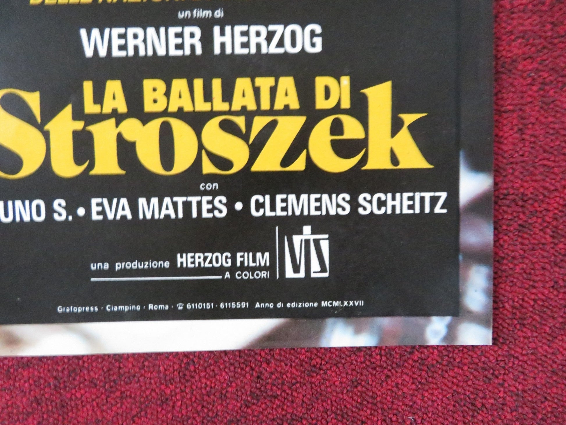 STROSZEK - C ITALIAN FOTOBUSTA POSTER BRUNO S. EVA MATTES 1977 Rendezvous Cinema Movie posters