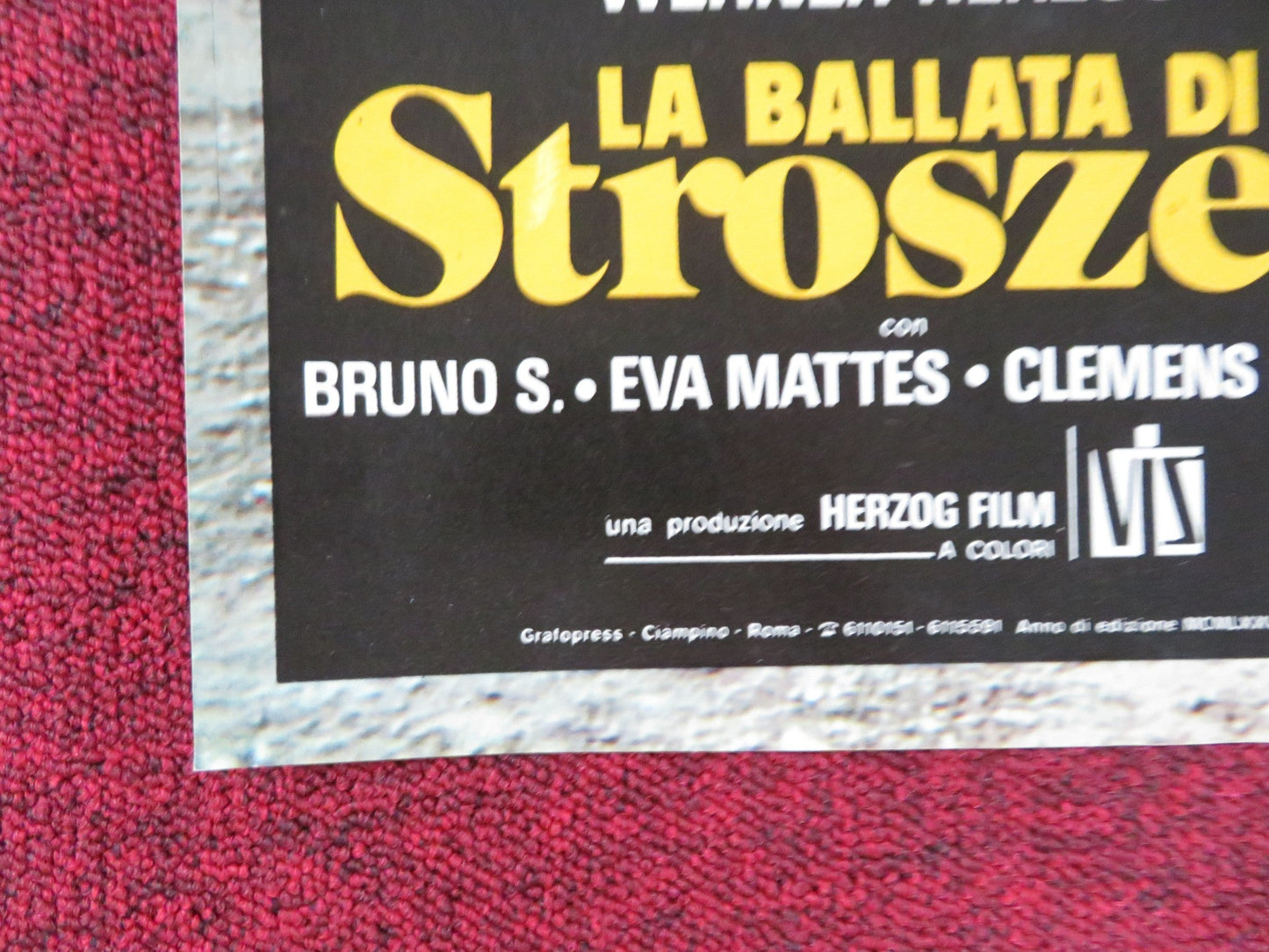 STROSZEK - F ITALIAN FOTOBUSTA POSTER BRUNO S. EVA MATTES 1977 Rendezvous Cinema Movie posters