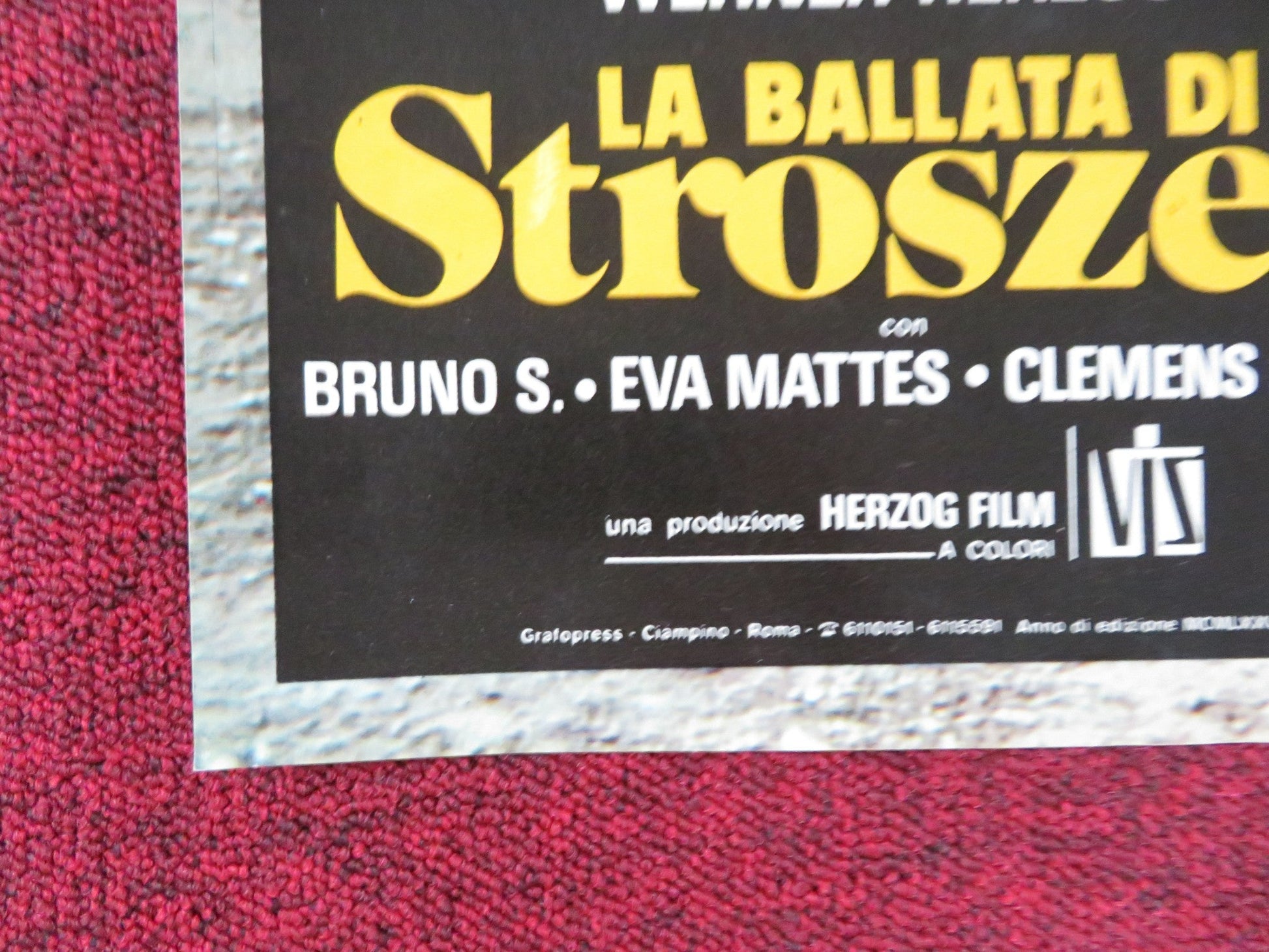 STROSZEK - F ITALIAN FOTOBUSTA POSTER BRUNO S. EVA MATTES 1977 Rendezvous Cinema Movie posters