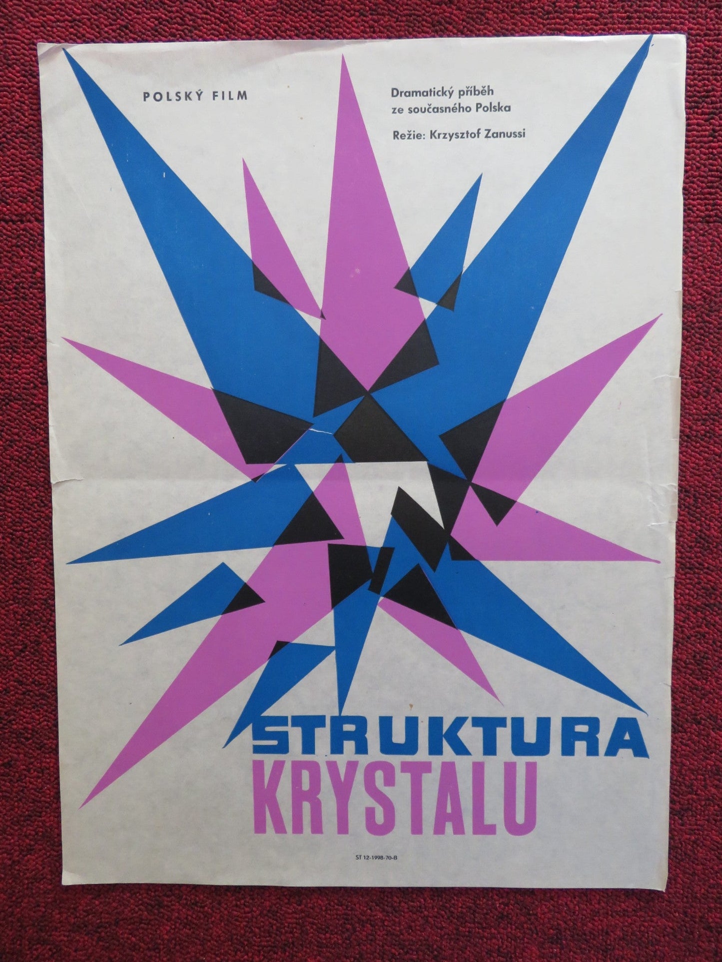 STRUKTURA KRYSTALU POLISH (16"x 12") POSTER B. WRZESINSKA JAN MYSLOWICZ 1969 Rendezvous Cinema Movie posters