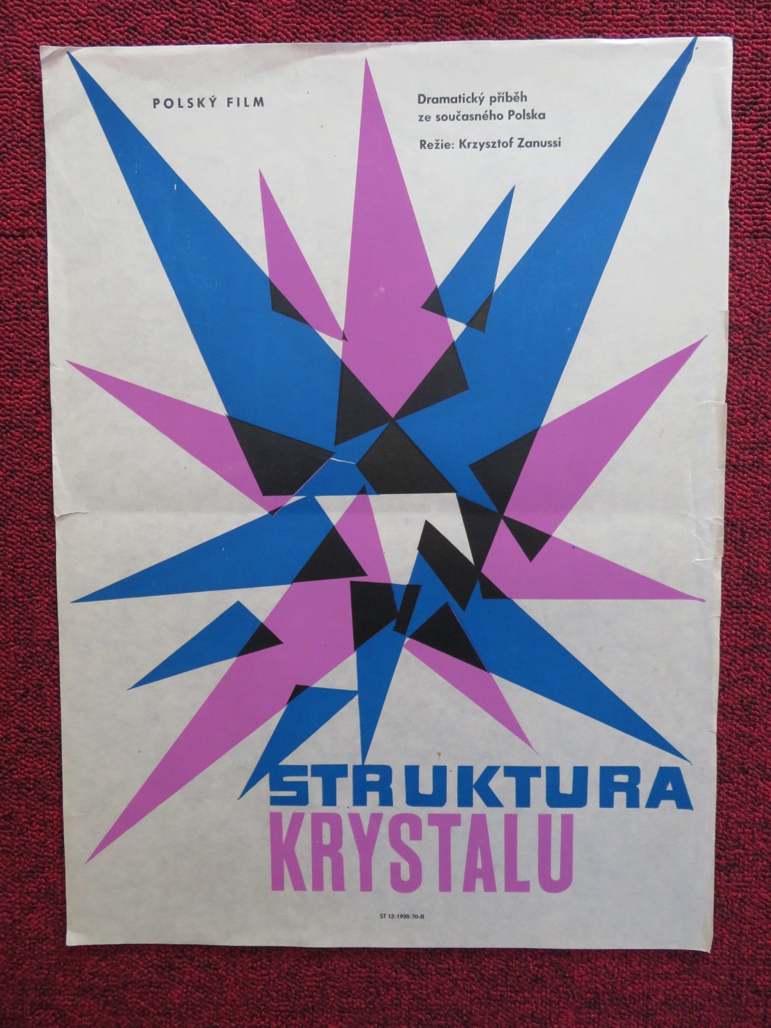 STRUKTURA KRYSTALU POLISH (16"x 12") POSTER B. WRZESINSKA JAN MYSLOWICZ 1969 Rendezvous Cinema Movie posters