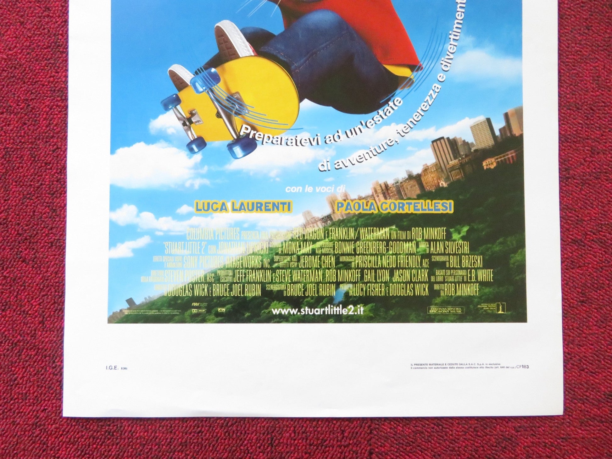 STUART LITTLE 2 ITALIAN LOCANDINA POSTER GENNA DAVIS HUGH LAURIE 2002 Rendezvous Cinema Movie posters