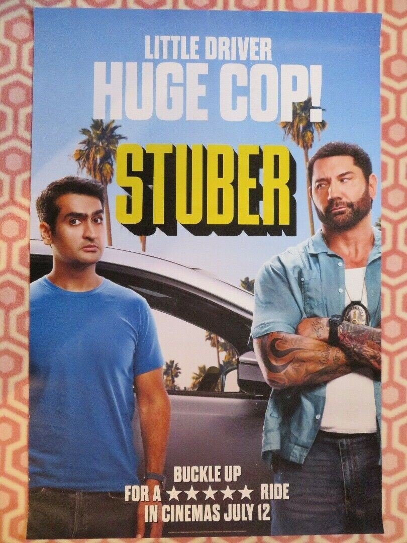 STUBER UK ONE SHEET (27"x 41") ROLLED POSTER 2019 COMEDY Rendezvous Cinema Movie posters