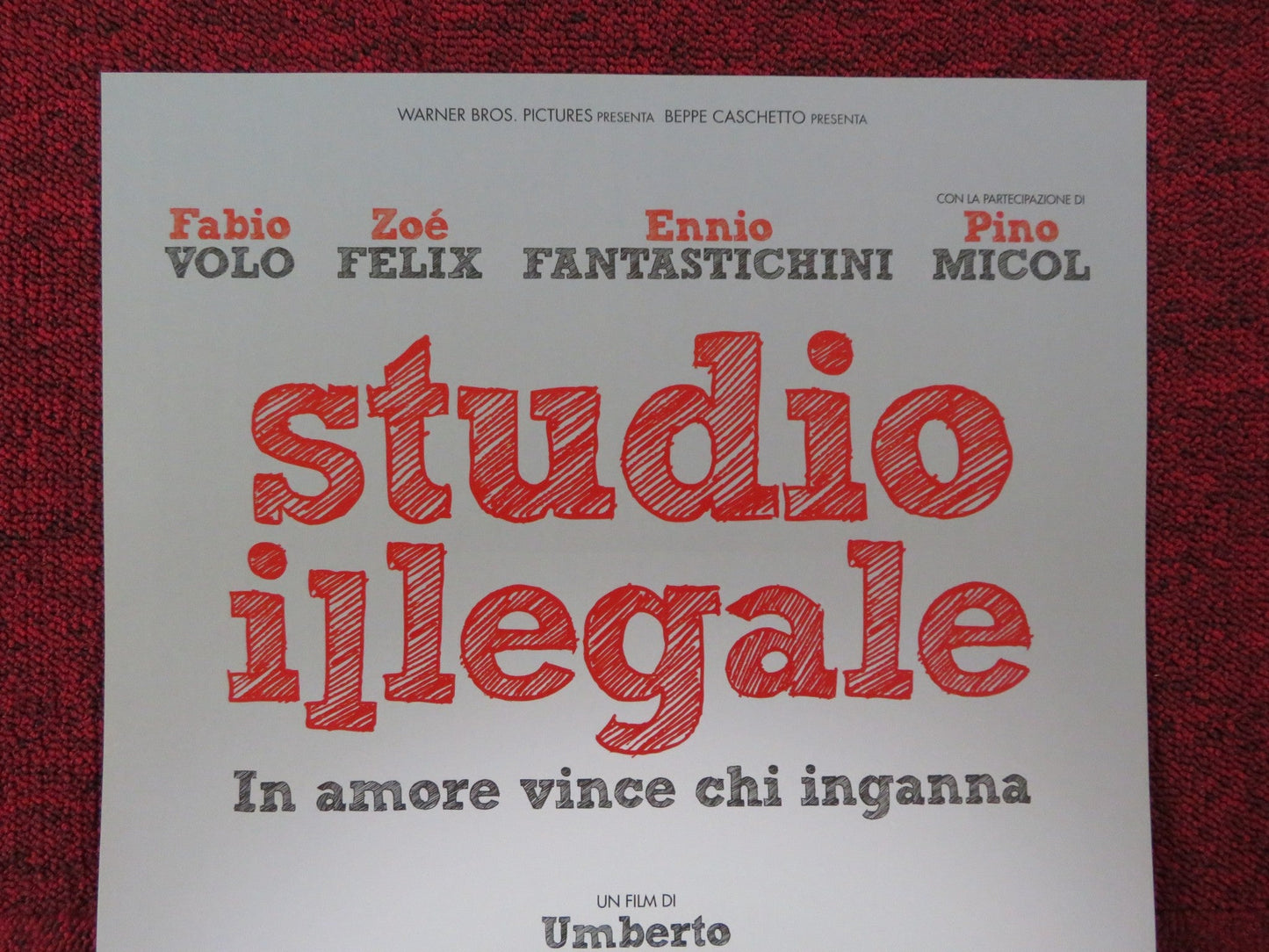 STUDIO ILLEGALE ITALIAN LOCANDINA POSTER FABIO VOLO ZOE FELIX 2013 Rendezvous Cinema Movie posters