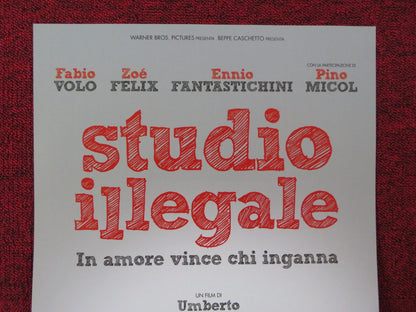 STUDIO ILLEGALE ITALIAN LOCANDINA POSTER FABIO VOLO ZOE FELIX 2013 Rendezvous Cinema Movie posters