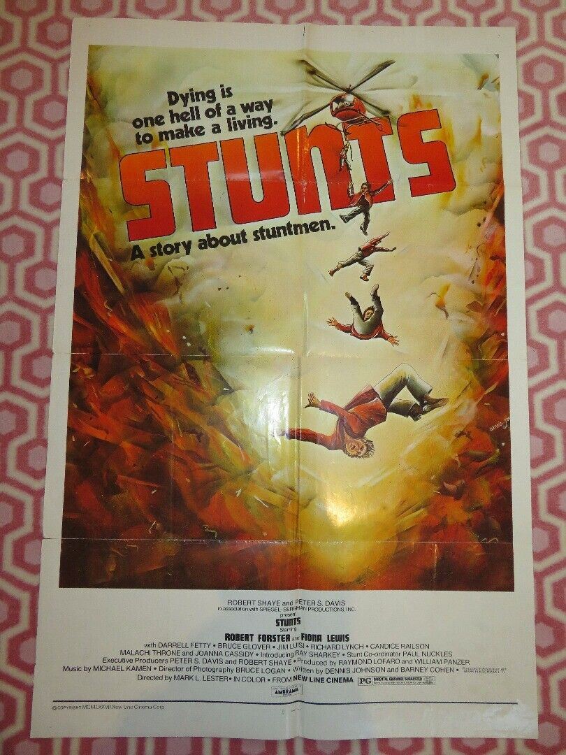STUNTS FOLDED US ONE SHEET POSTER ROBERT FORSTER FIONA LEWIS 1977 Movie posters