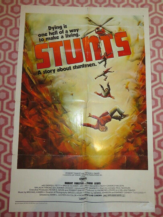 STUNTS FOLDED US ONE SHEET POSTER ROBERT FORSTER FIONA LEWIS 1977 Movie posters