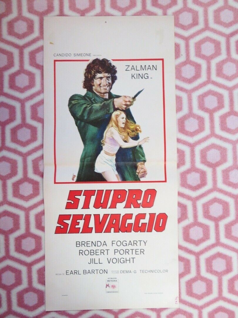 STUPRO SELVAGGIO ITALIAN LOCANDINA (27.5"x12.5") POSTER ZALMAN KING 1975 Movie posters