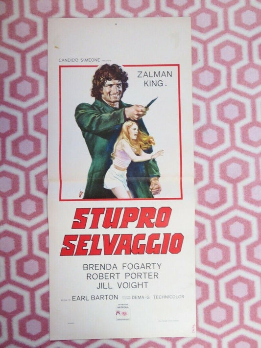 STUPRO SELVAGGIO ITALIAN LOCANDINA (27.5"x12.5") POSTER ZALMAN KING 1975 Movie posters
