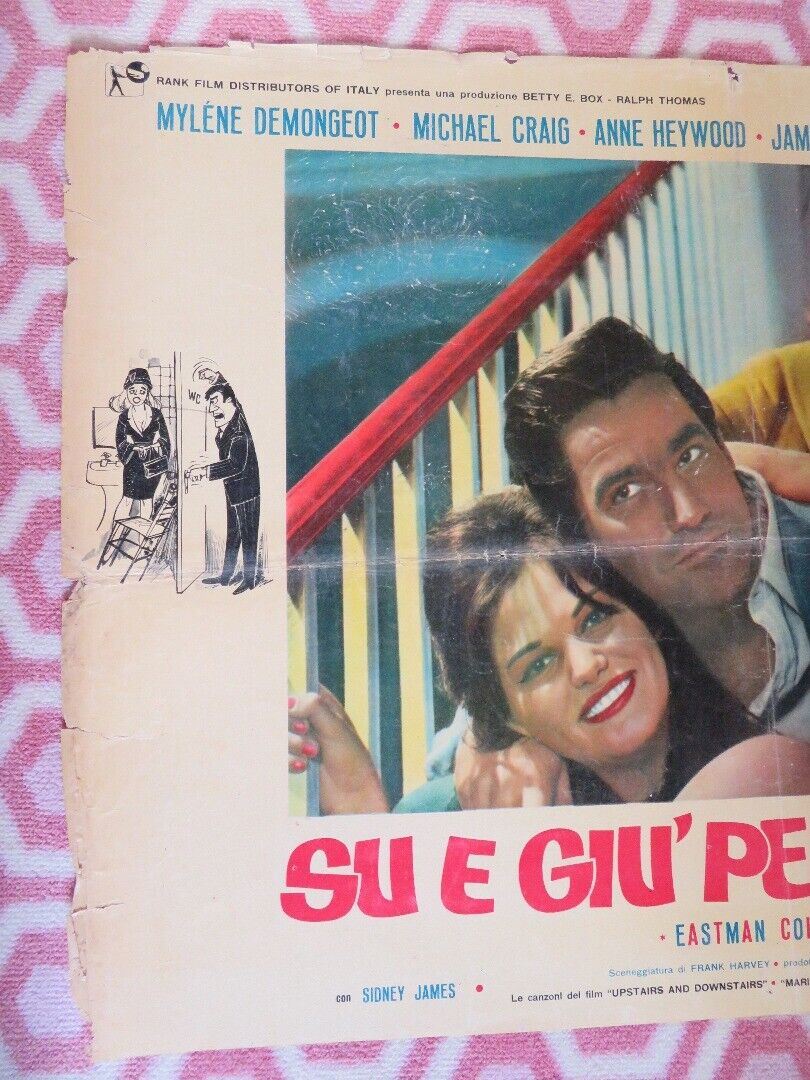SU E GIU' PER LE SCALE/ Upstairs and Downstairs ITALIAN PHOTOBUSTA POSTER 1959 Movie posters