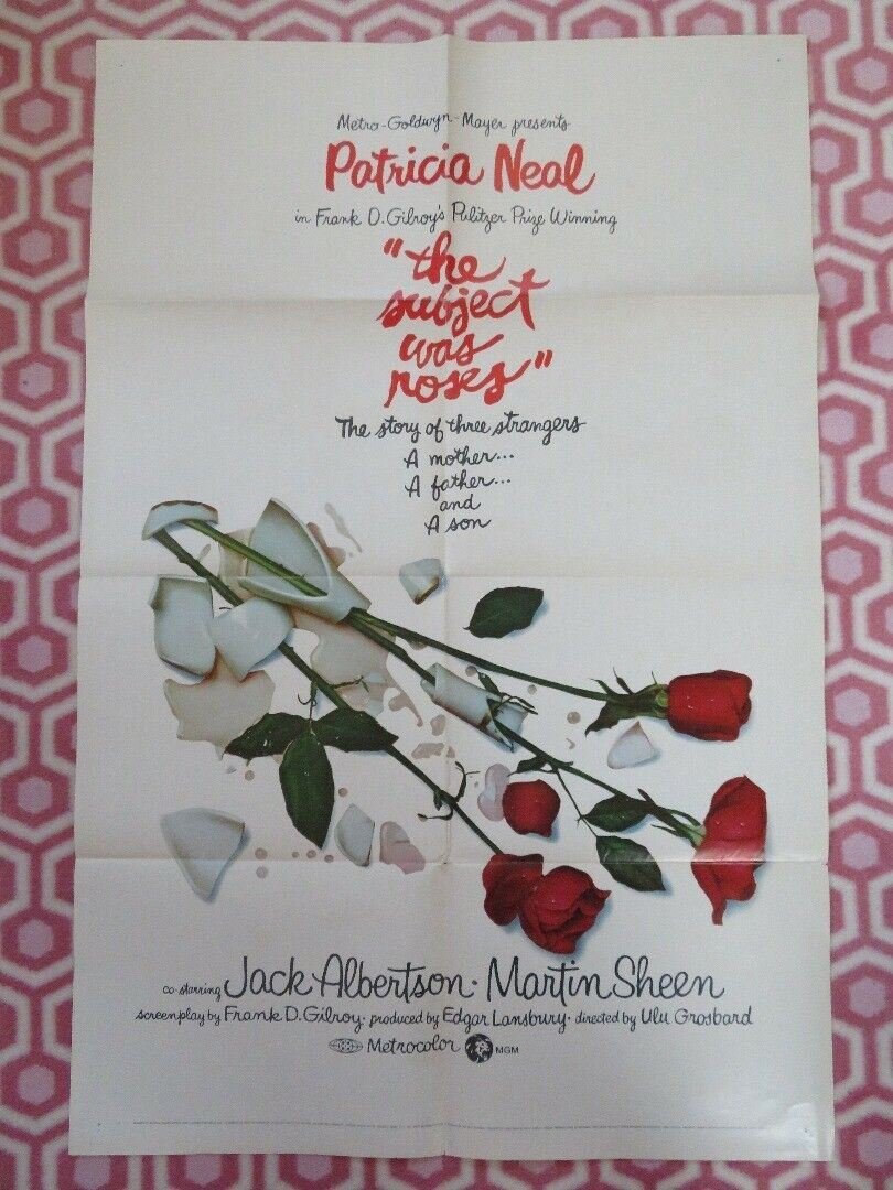 SUBJECT WAS ROSES US ONE SHEET POSTER PATRCIA NEAL JACK ALBERTSON 1968 Movie posters
