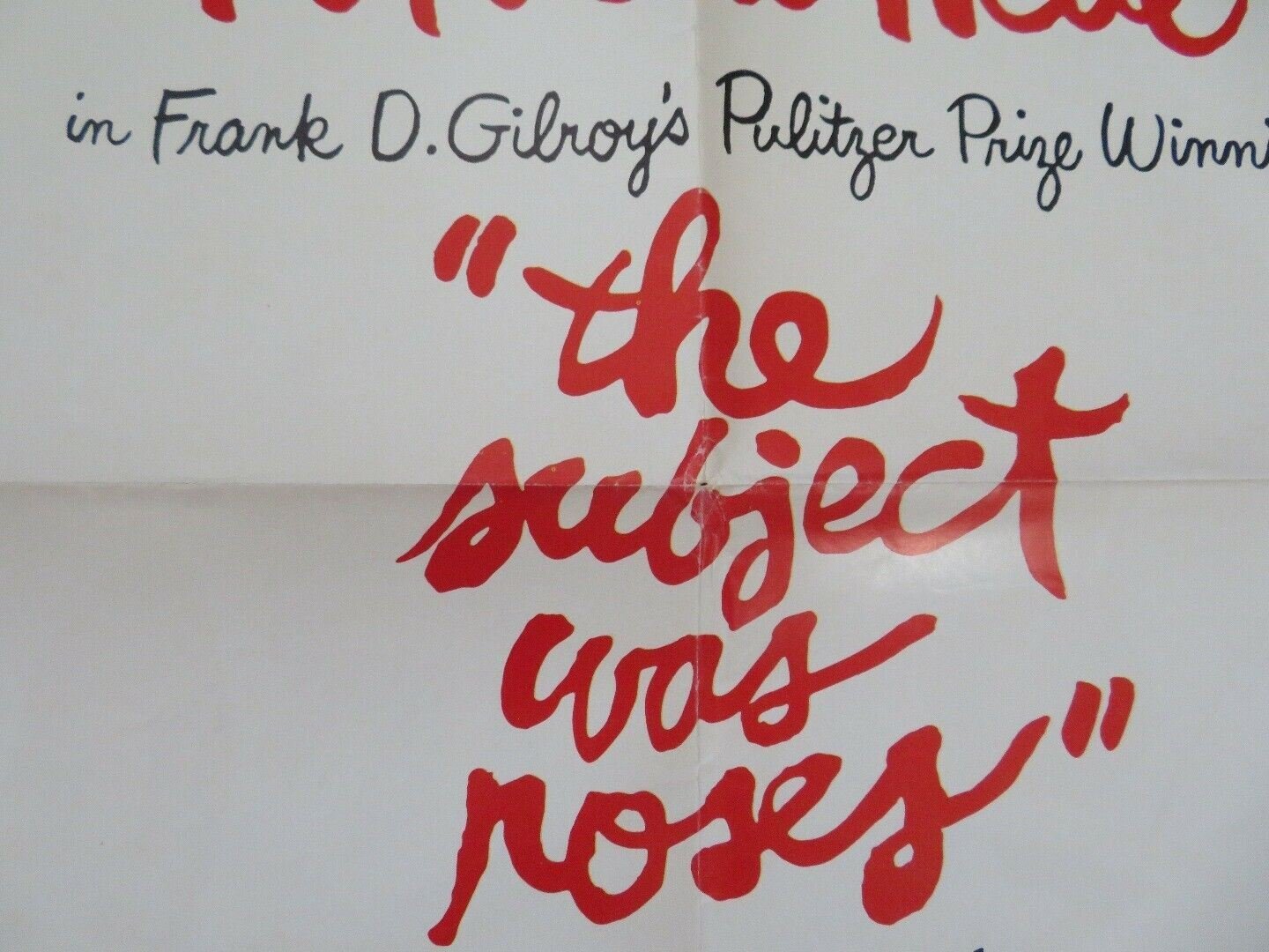 SUBJECT WAS ROSES US ONE SHEET POSTER PATRCIA NEAL JACK ALBERTSON 1968 Movie posters