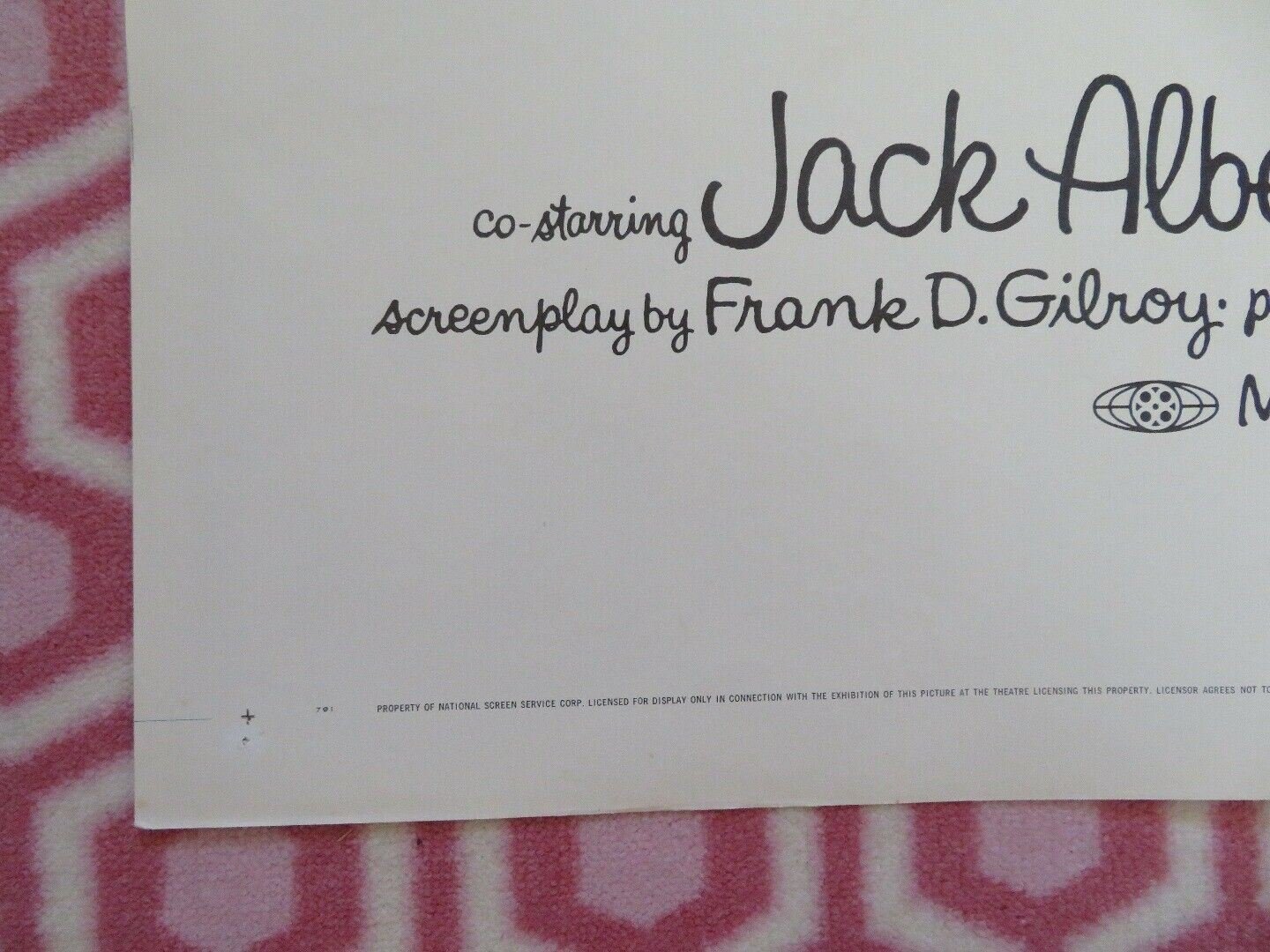 SUBJECT WAS ROSES US ONE SHEET POSTER PATRCIA NEAL JACK ALBERTSON 1968 Movie posters