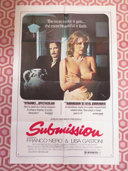 SUBMISSION FOLDED US ONE SHEET POSTER FRANCO NERO LISA GASTONI 1976 Movie posters
