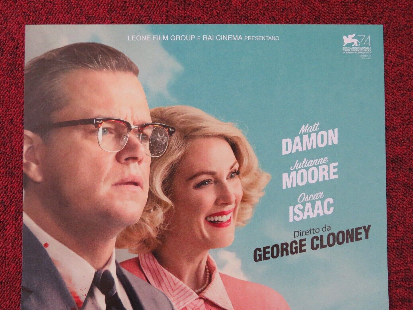 SUBURBICON ITALIAN LOCANDINA (26.5"x12.5") POSTER GEORGE CLOONEY MATT DAMON '17 Rendezvous Cinema Movie posters