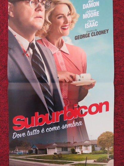 SUBURBICON ITALIAN LOCANDINA (26.5"x12.5") POSTER GEORGE CLOONEY MATT DAMON '17 Rendezvous Cinema Movie posters