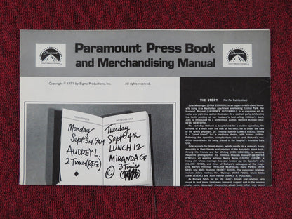 SUCH GOOD FRIENDS UNCUT PARAMOUNT FOLDED PRESS BOOK DYAN CANNON JAMES COCO 1971 Rendezvous Cinema Movie posters