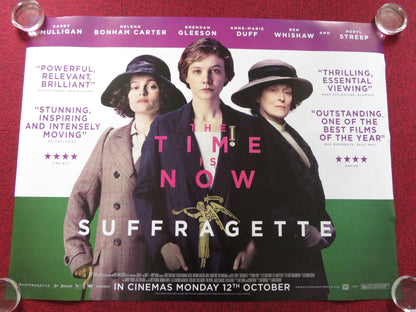 SUFFRAGETTE - B UK QUAD (30"x 40") ROLLED POSTER CAREY MULLIGAN M. STREEP 2015 Rendezvous Cinema Movie posters