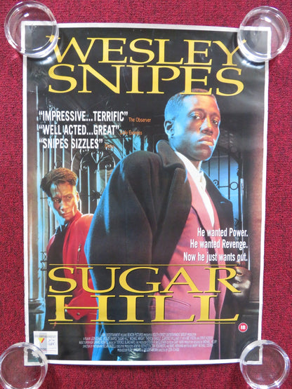 SUGAR HILL VHS VIDEO POSTER ROLLED WESLEY SNIPES MICHAEL WRIGHT 1993 Rendezvous Cinema Movie posters