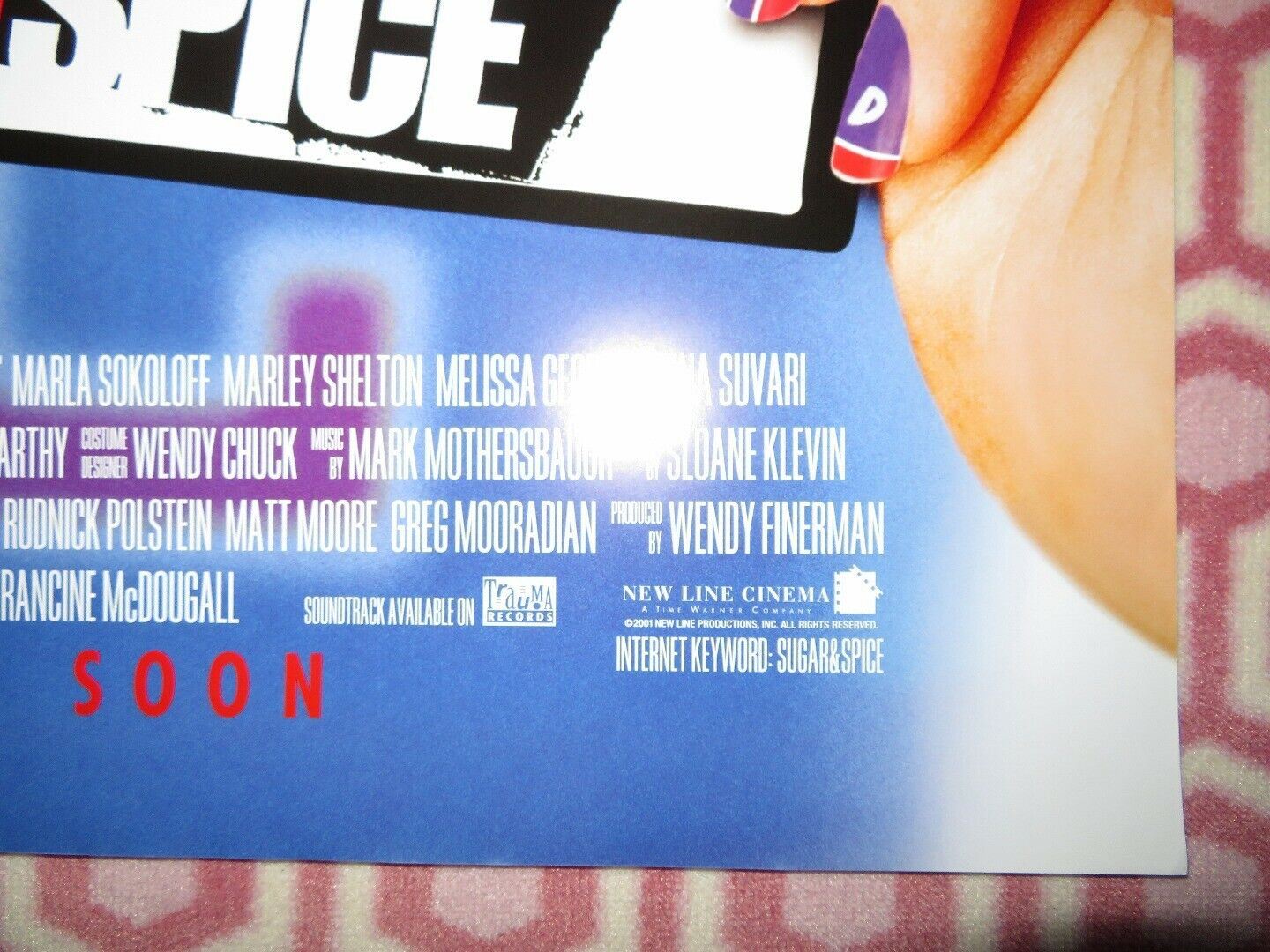 SUGAR & SPICE US ONE SHEET ROLLED POSTER MARLA SOKOLOFF 2001 - Rendezvous Cinema