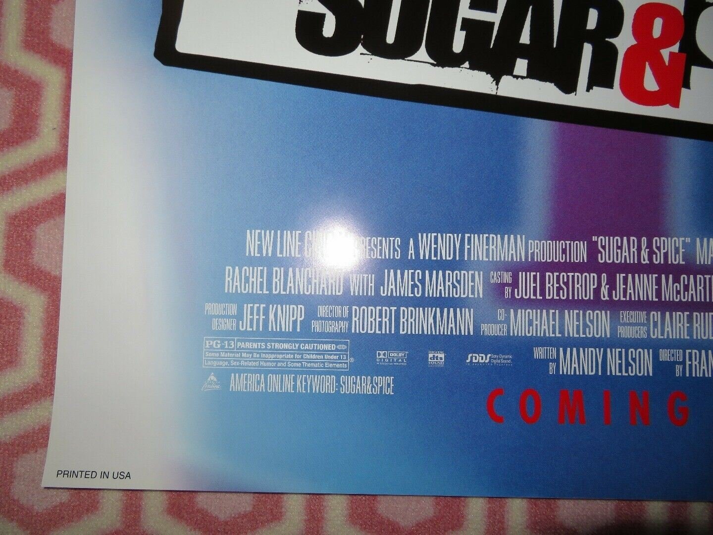 SUGAR & SPICE US ONE SHEET ROLLED POSTER MARLA SOKOLOFF 2001 - Rendezvous Cinema