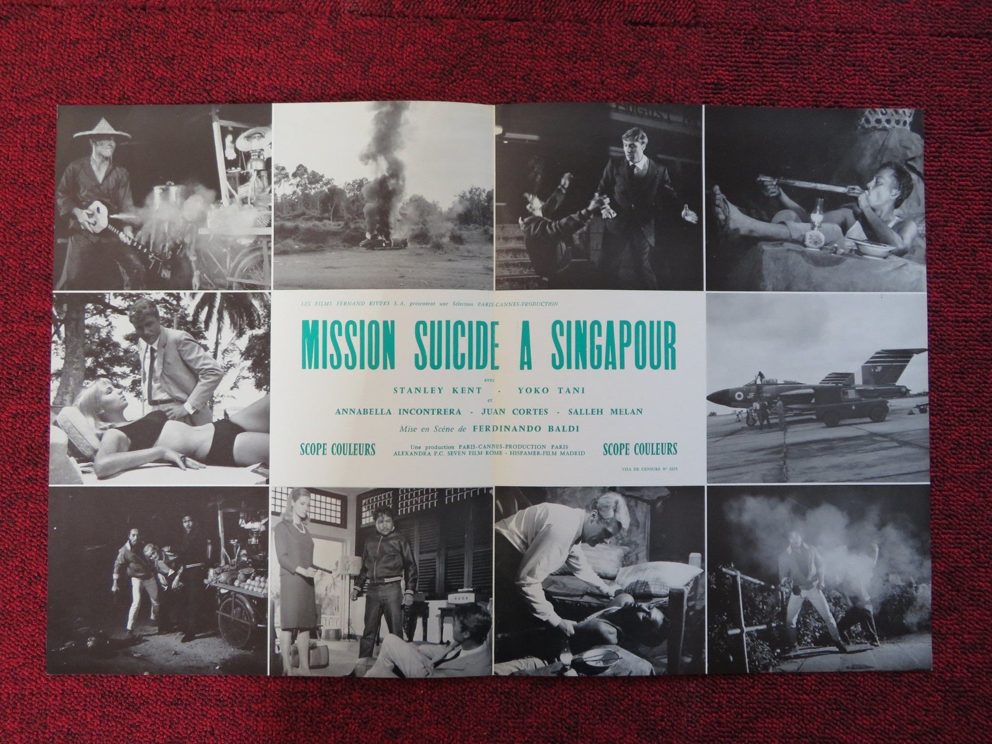 SUICIDE MISSION TO SINGAPORE FRENCH BROCHURE STELIO CANDELLI STANLEY KENT 1966 Rendezvous Cinema Movie posters