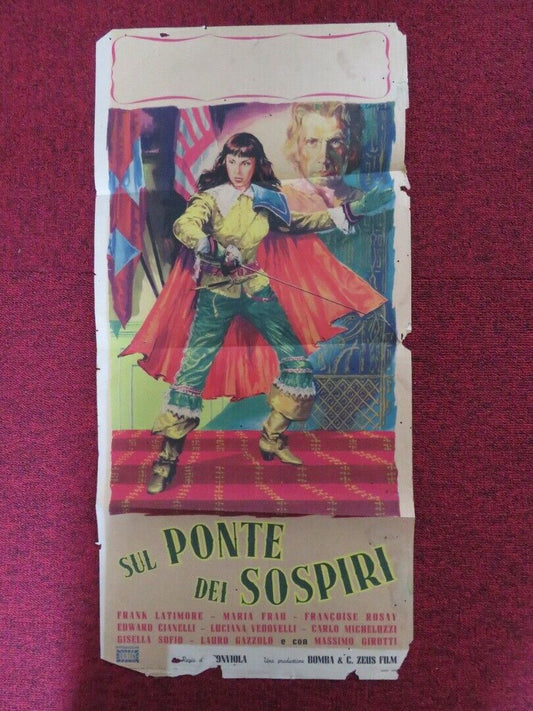 SUL PONTE DEI SOSPIRI ITALIAN LOCANDINA (27"x13") POSTER MARIA FRAU LATIMORE '53 Movie posters