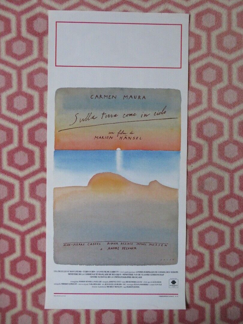Sulla Terra come in cie ITALIAN LOCANDINA (27.5"x13") POSTER MARION HANSSEL 1992 Movie posters