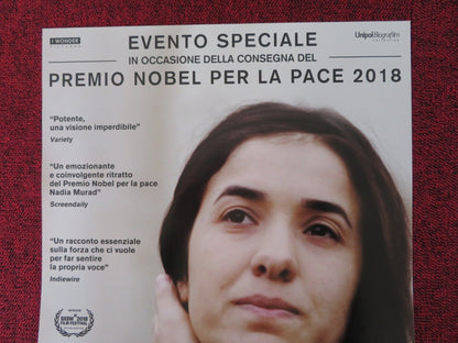SULLE SUE SPALLE ITALIAN LOCANDINA POSTER NADIA MURAD MURAD ISMAEL 2018 Rendezvous Cinema Movie posters