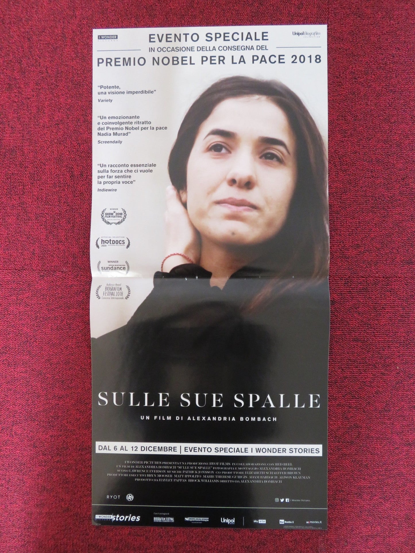 SULLE SUE SPALLE ITALIAN LOCANDINA POSTER NADIA MURAD MURAD ISMAEL 2018 Rendezvous Cinema Movie posters