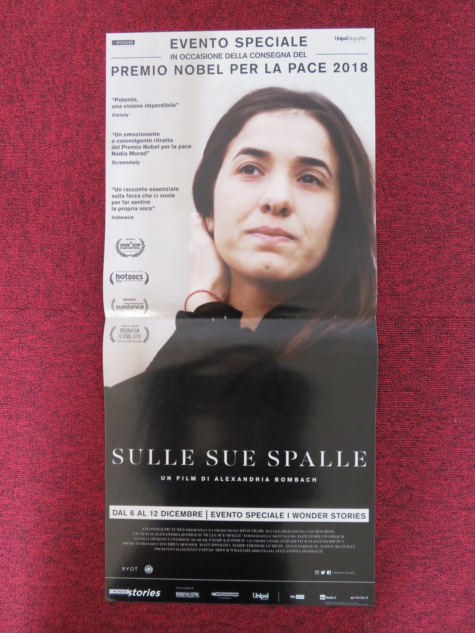 SULLE SUE SPALLE ITALIAN LOCANDINA POSTER NADIA MURAD MURAD ISMAEL 2018 Rendezvous Cinema Movie posters