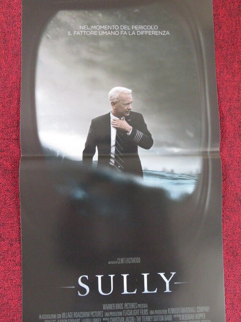 SULLY ITALIAN LOCANDINA (26.5"x12.5") POSTER TOM HANKS CLINT EASTWOOD 2016 Movie posters