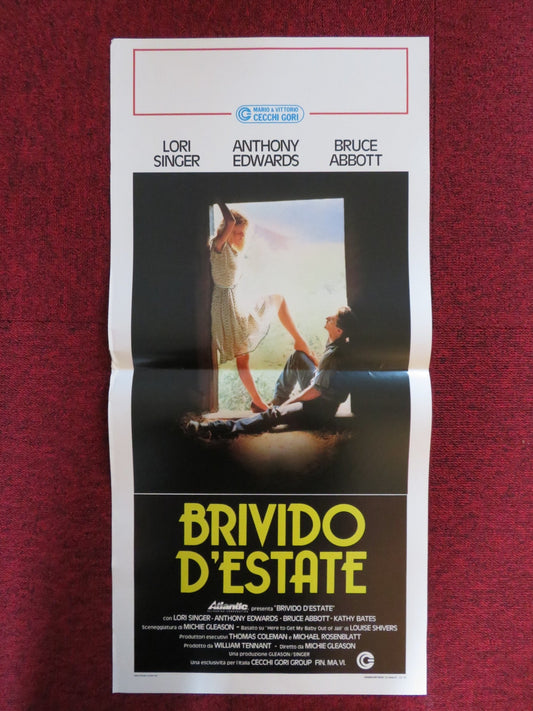 SUMMER HEAT ITALIAN LOCANDINA POSTER LORI SINGER ANTHONY EDWARDS 1987 Rendezvous Cinema Movie posters