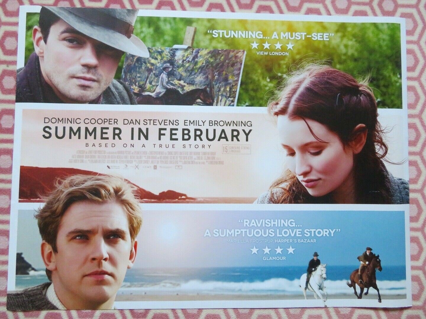 SUMMER IN FEBRUARY QUAD (30"x 40") ROLLED POSTER DOMIC COPPER DAN STEVENS 2013 Movie posters