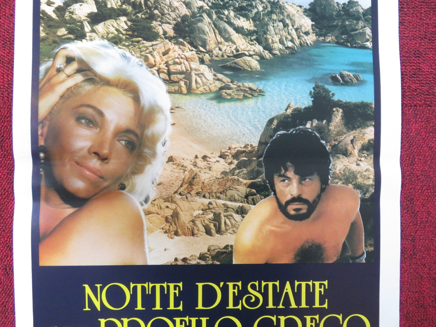 SUMMER NIGHT WITH GREEK PROFILE, ALMOND EYES... ITALIAN LOCANDINA POSTER 1986 Rendezvous Cinema Movie posters