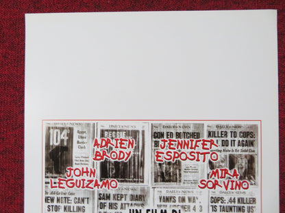 SUMMER OF SAM ITALIAN LOCANDINA POSTER JOHN LEGUIZAMO ADRIEN BRODY 1999 Rendezvous Cinema Movie posters